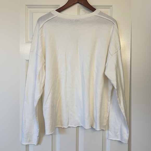 NWT Michelle by Comune Brownstown off White long sleeve sweater top Size large - Picture 2 of 7
